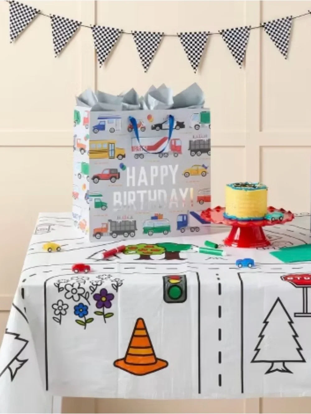Spritz City Roadmap Color Your Own Personalizable Table Cover